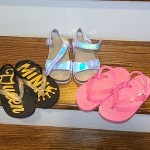Girls size 10 sandals jelly shoes